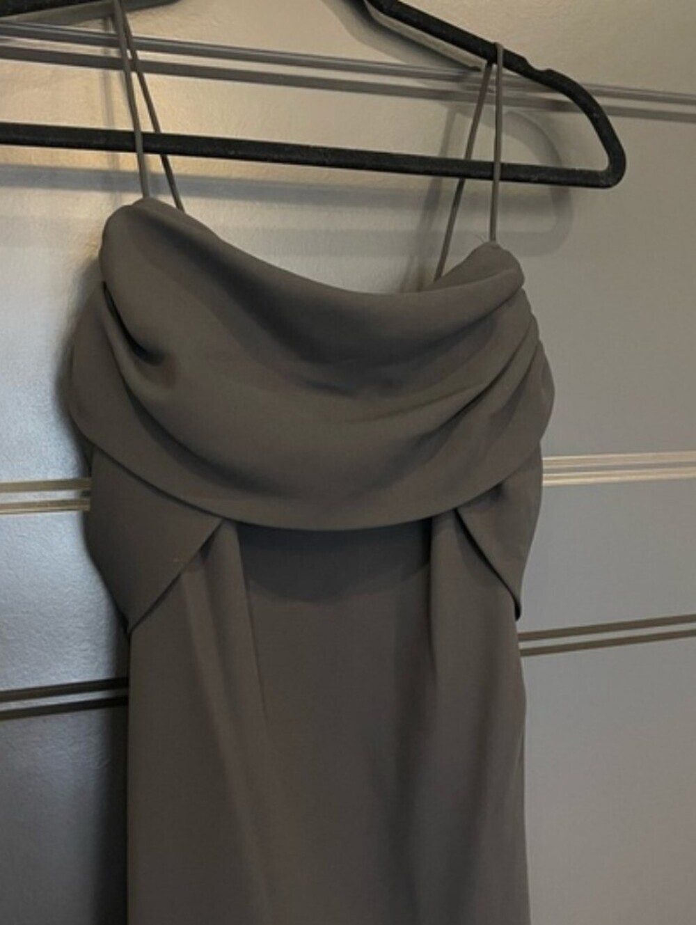 Vintage Betsy & Adam by Jaslene Black Prom Dress  Draped Neckline Formal Sz 12 - Picture 6 of 9